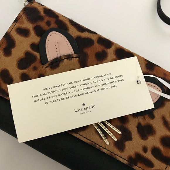 NEW KATE SPADE LEOPARD KITTY BAG - Picture 2 of 4